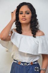 Nandita Swetha at Ekkadiki Pothavu Chinnavada Movie Promotions